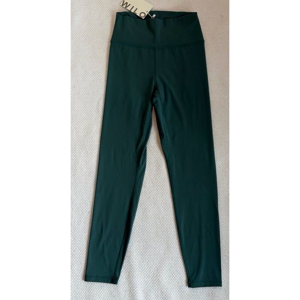 NWT WILO The Label High Waisted Leggings Dark Green Size S Activewear